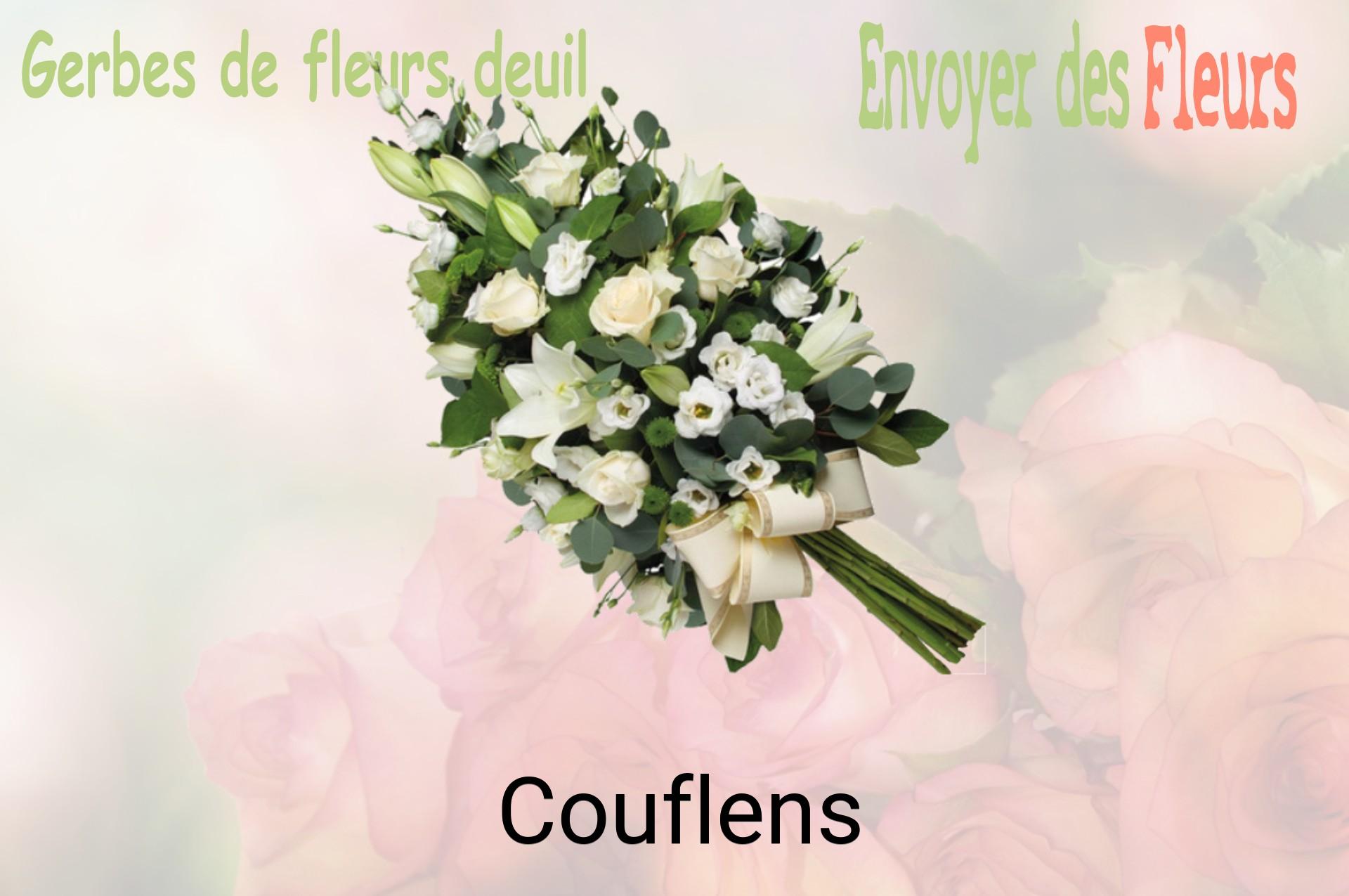 Gerbe de fleurs de deuil livrée à Couflens